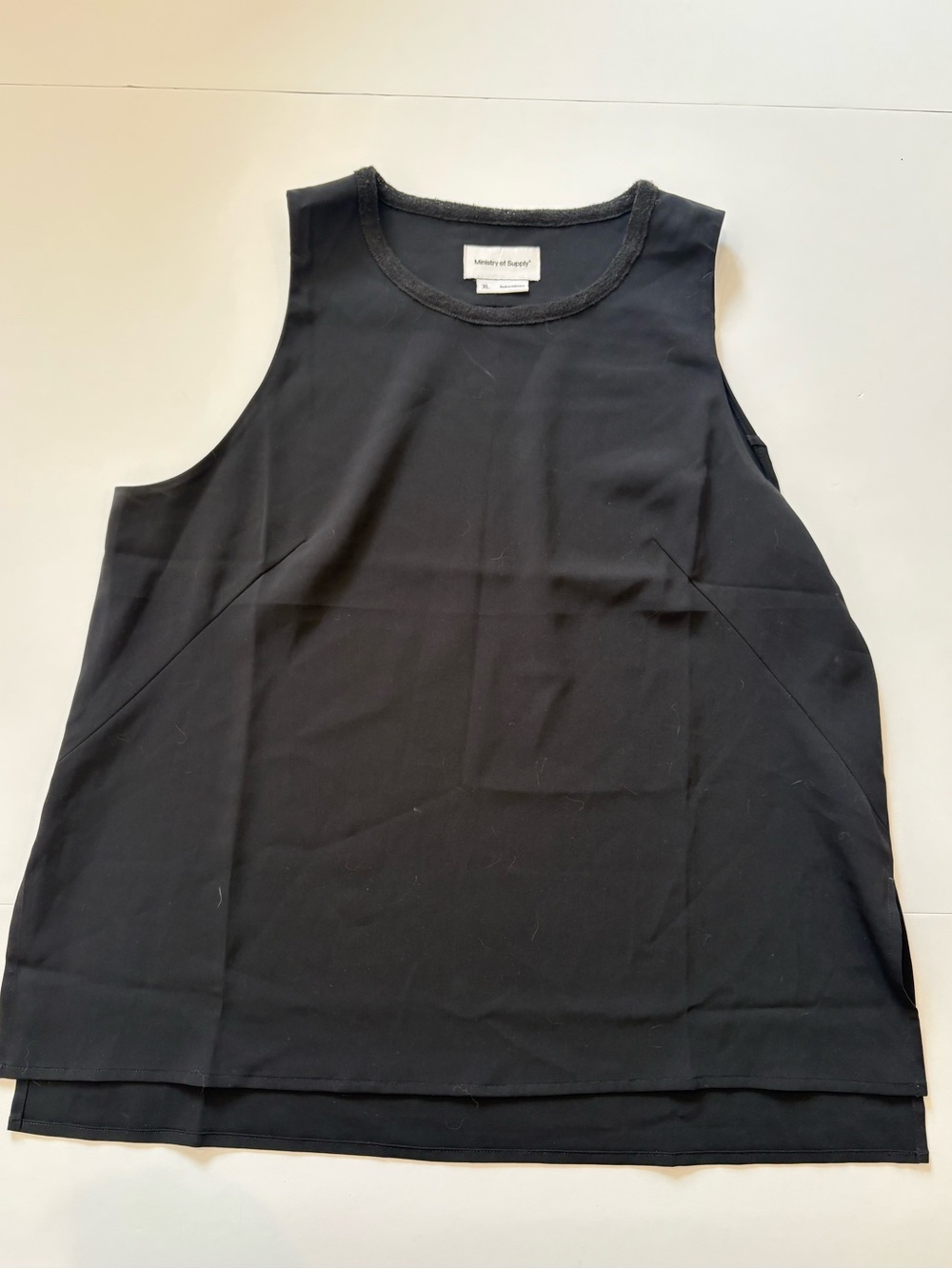 Ministry of Supply Black Sleeveless Swift Sheath Tank XL